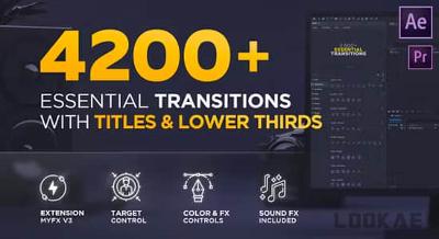 AE脚本-4200组摄像机扭曲信号损坏笔刷水墨视频转场文字标题字幕预设 MYFX破解版