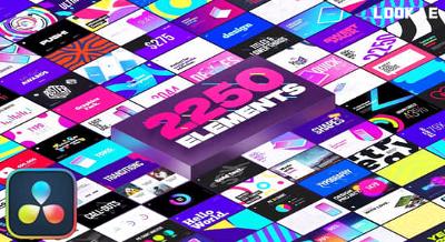 AE+PR+达芬奇+FCPX脚本预设-2250+时尚排版商品介绍宣传包装文字标题字幕条Logo动画转场背景元素包 Graphics Pack TOKO V4.2 破解版